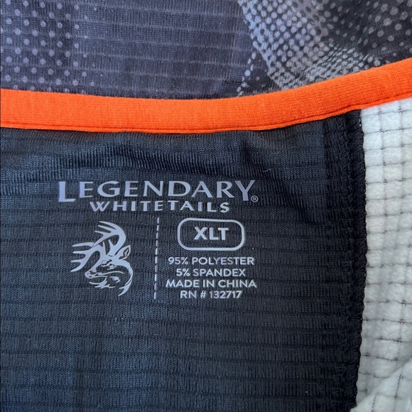 Legendary Whitetails Black and White Pullover with Orange Trim - Picture 2 of 6